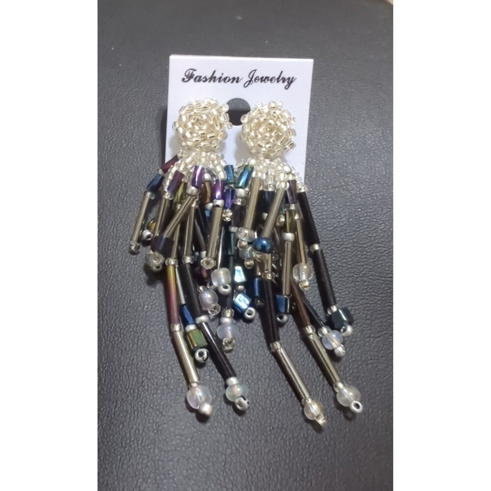 Shaggy Seed Bead Earrings